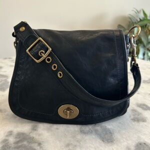 Coach 65th Anniversary Vachetta Black Saddle Bag